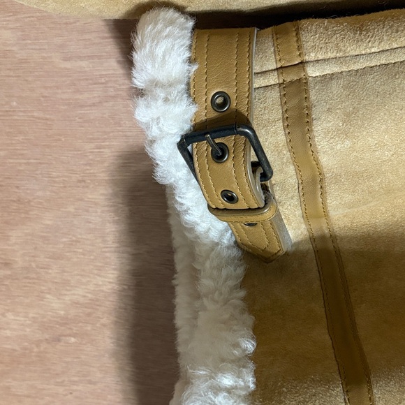 BRAND NEW NEVER WORN with tags Ralph Lauren Tan Shearling Women's Bomber Jacket - Picture 5 of 7